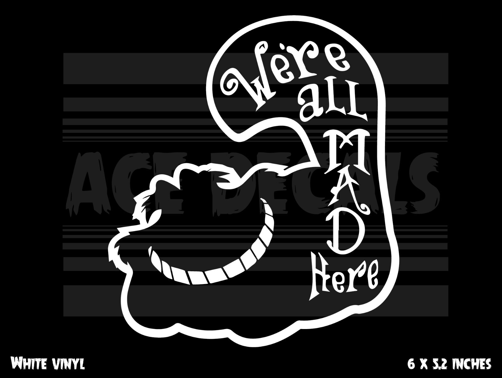 Alice In Wonderland – Cheshire Cat – Laptop Car Window Vinyl decal sticker