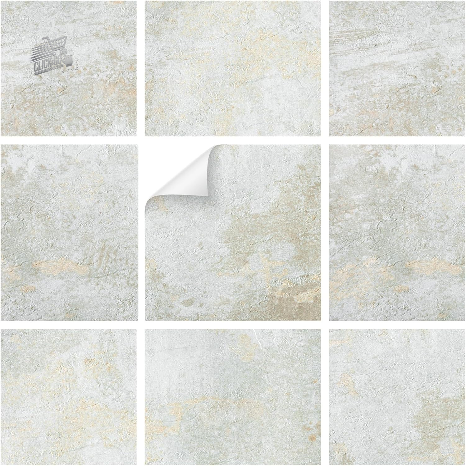 10 stickers tiles 20×20 kitchen bathroom wall covering natural stone stucco