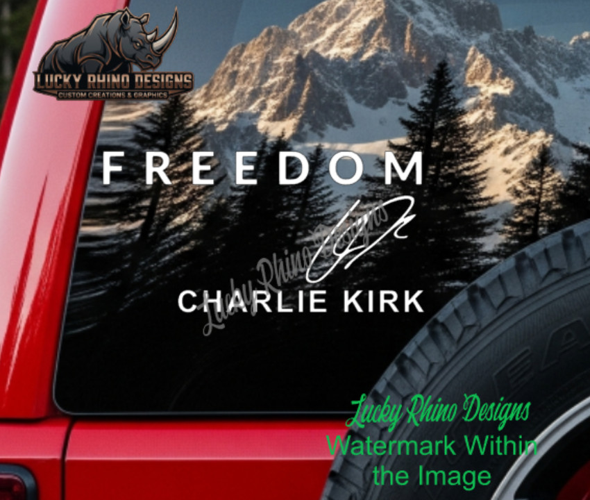 I am We are Charlie Kirk Freedom Trump Maga USA TPUSA Car Window Bumper Sticker
