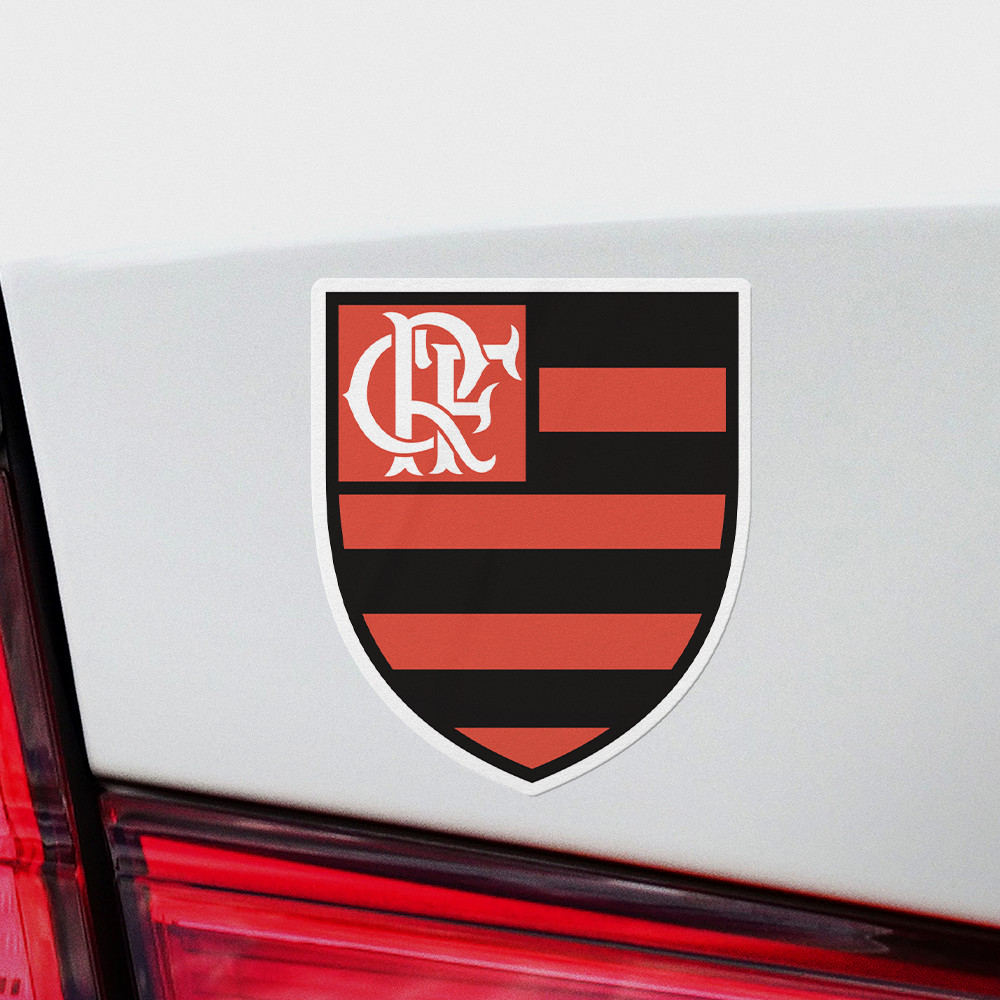 (10) Flamengo Brasil Vinyl Sticker Decal Calcomania Adesivo Color Rubro Negro