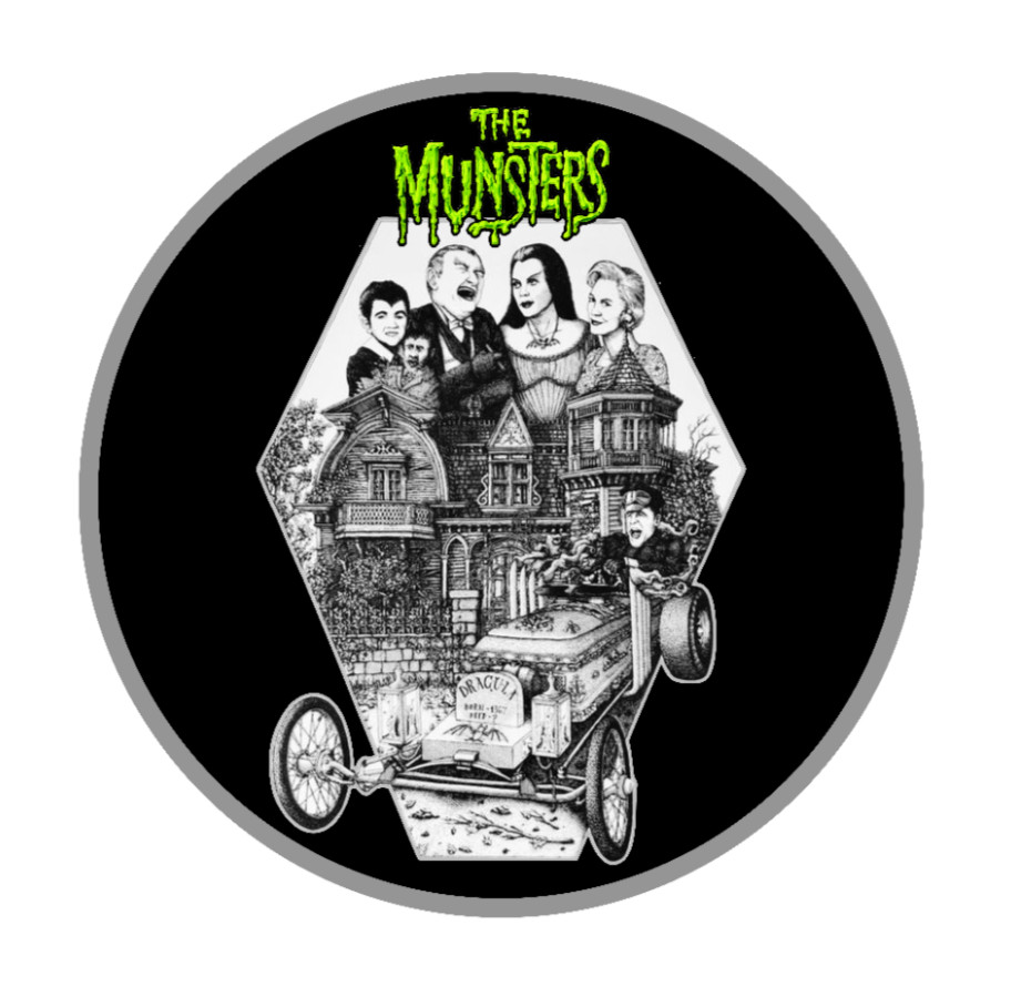 The Munsters (Hot Rod) – Classic TV – 4" Vinyl Decal Vehicle Cooler Laptop Decor