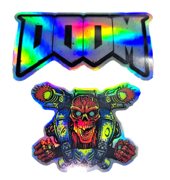 The Doom Slayer Hell Revenant Monster Video Games Vinyl Decal Sticker Set of 2