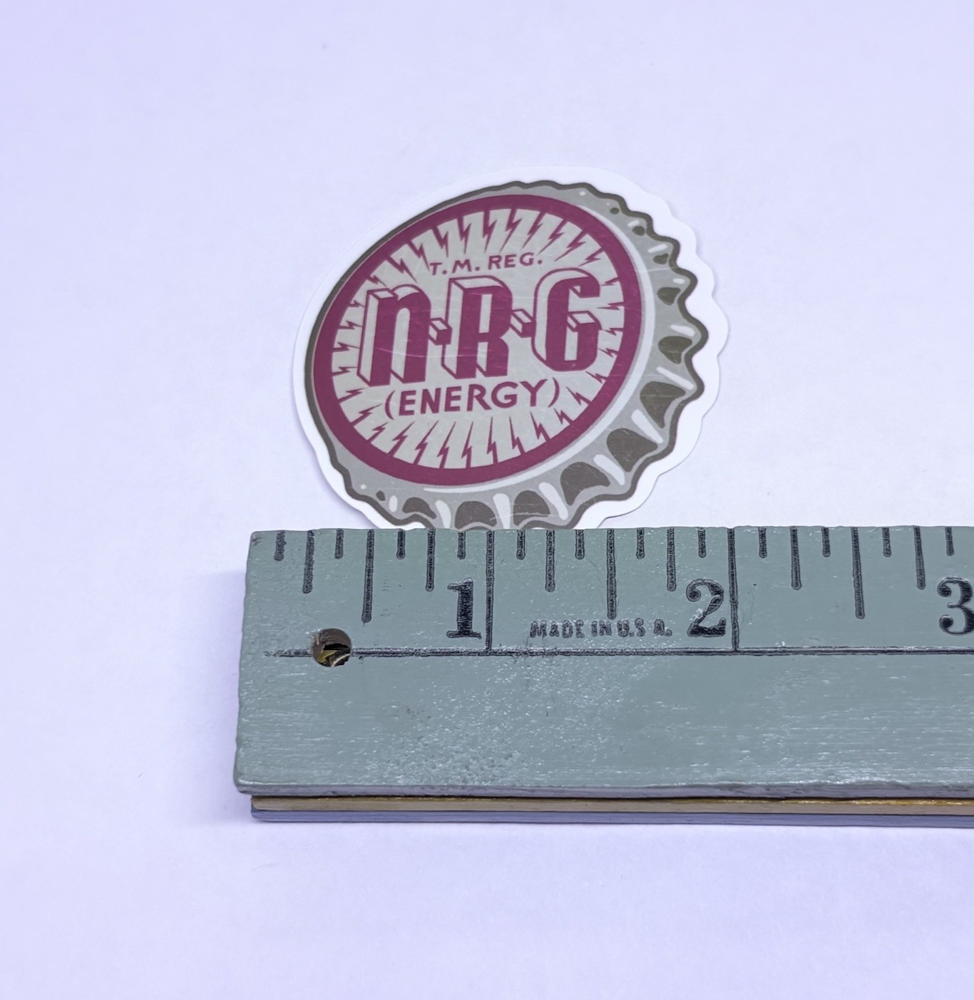 NRG Energy Bottle Cap Sticker Decal Vinyl Cool Art Souvenir Journal Wall Tc6