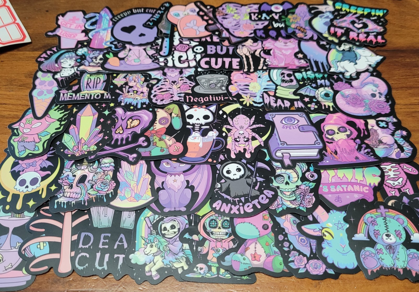 10 PCS Halloween Creepy Cute Pink Purple Spooky Scary Stickers BRAND NEW