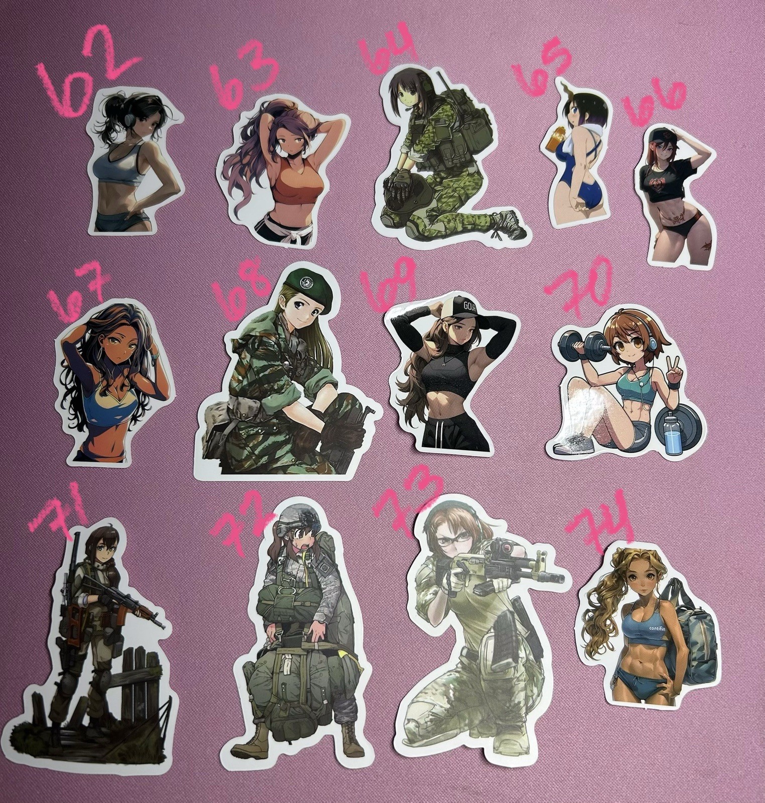 waifu lewd sexy girl stickers – 24