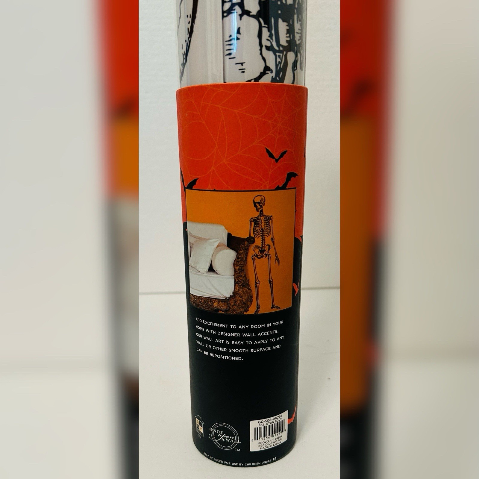 Designer Wall Accents Adhesive Art – 46” Halloween Skeleton – Once Upon A Wall