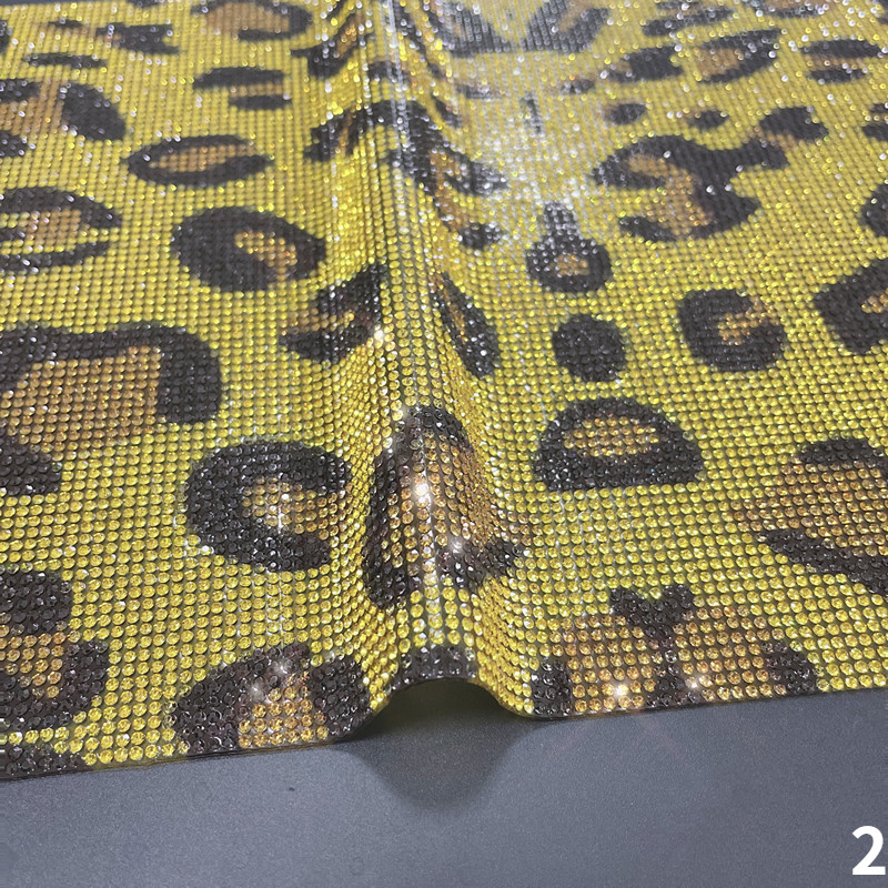 24*40cm DIY Vehicle Car Leopard Print Glitter Rhinestone Sticker Diamond Decor