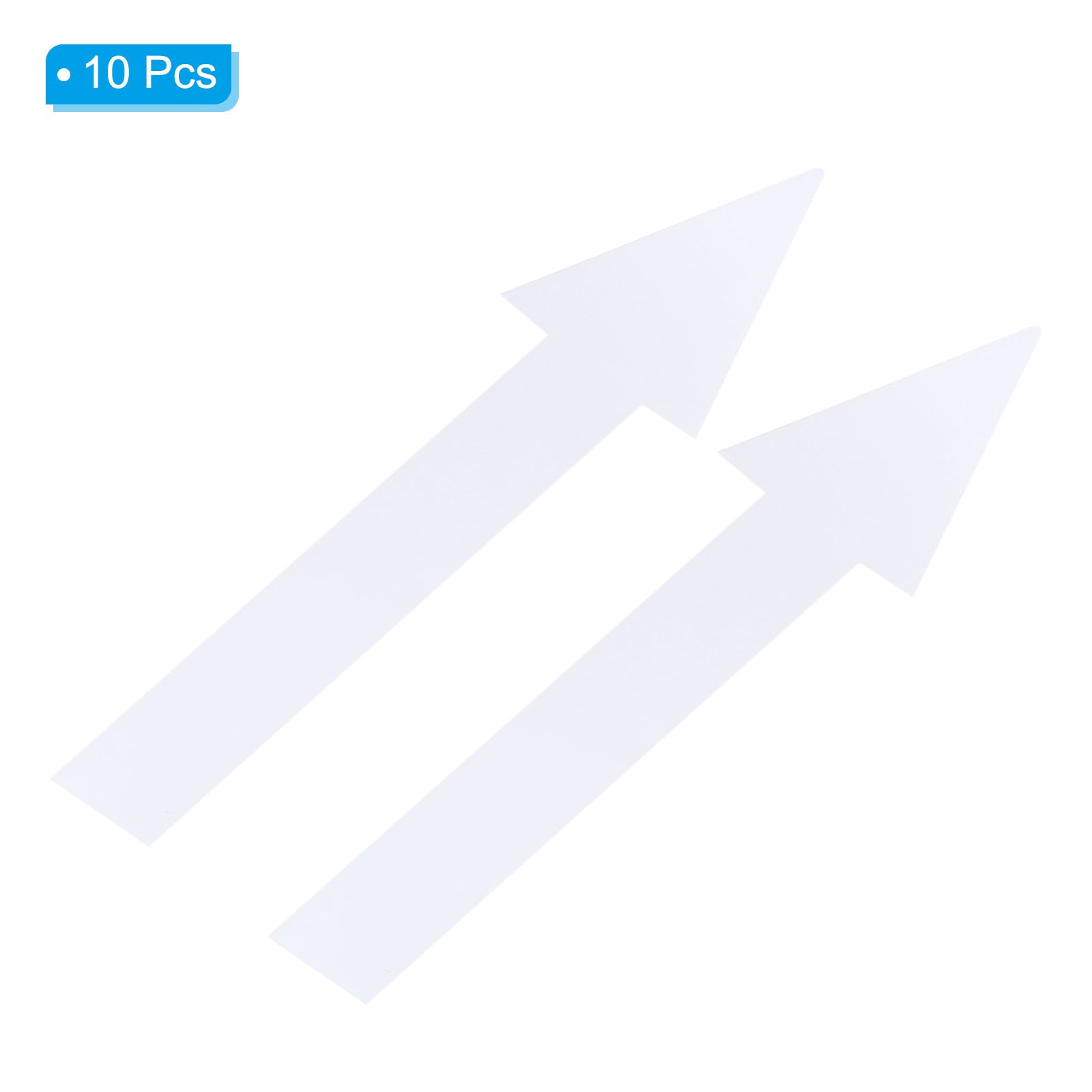 10 Pack 8"x2" Directional Arrow Sticker Self Adhesive Decal Sign White