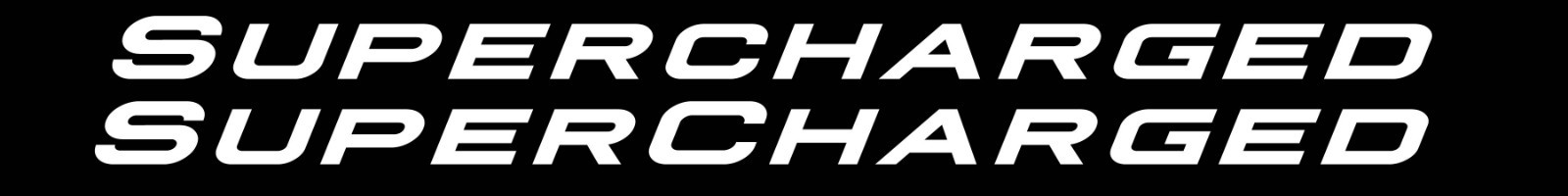 Supercharged 2 Pack / Lot of Two Vinyl Sticker Decals – 12" Inches Long Each