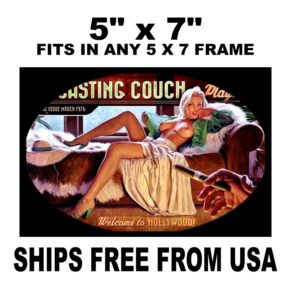 Sexy Adult Sticker Decal Sign Beautiful Blonde On Casting Couch