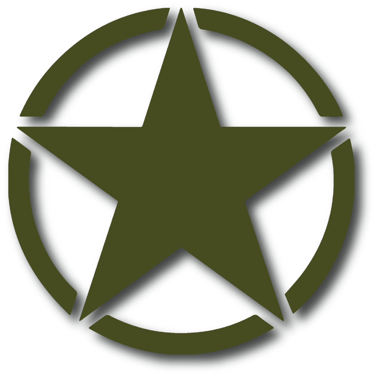 2 PACK Military Army Star Vinyl Decal Sticker 6 Colors 4 Sizes