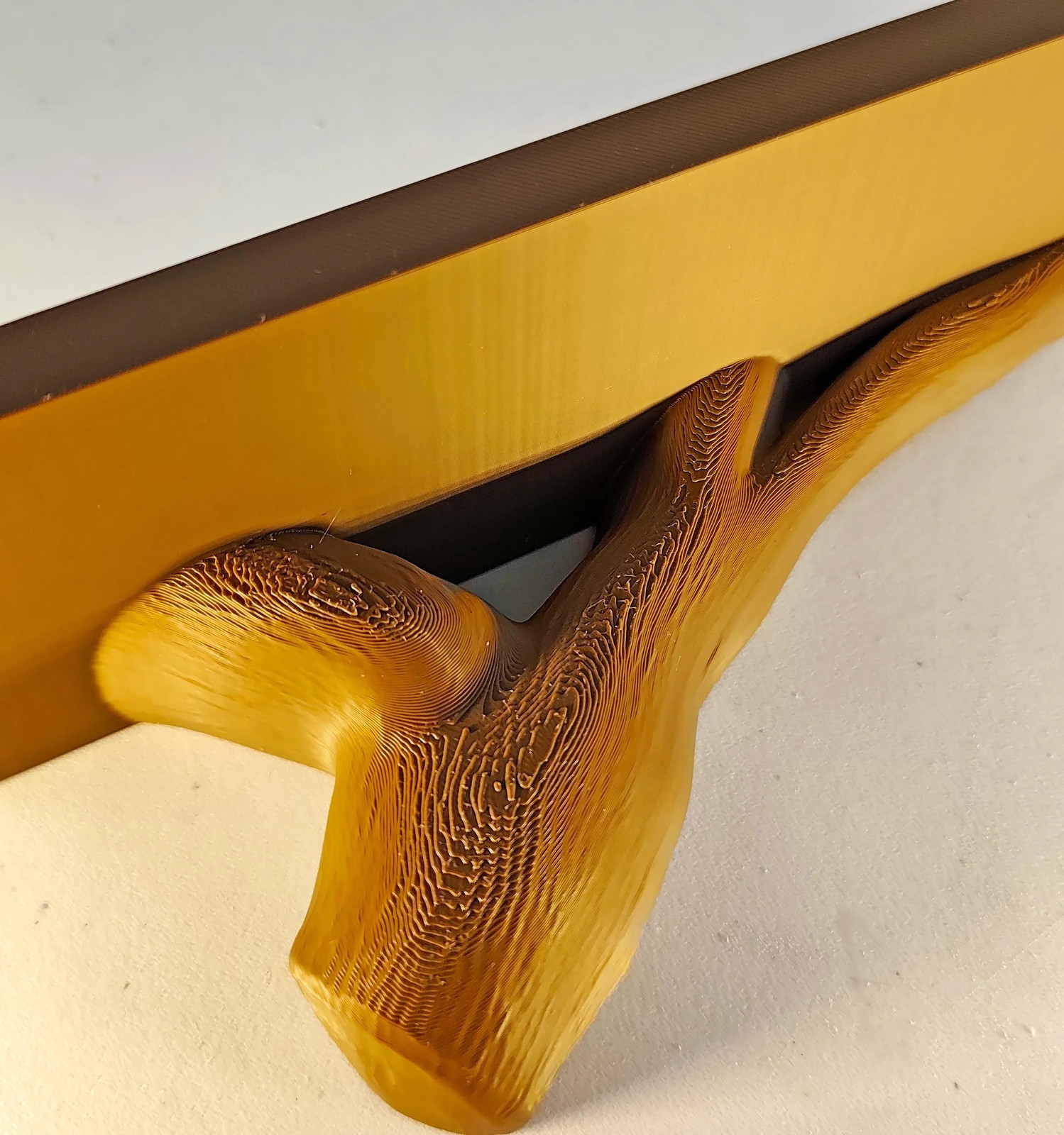 Dark Wood Wall Shelf | Tree Branch Floating Shelf | Modern Nature Decor