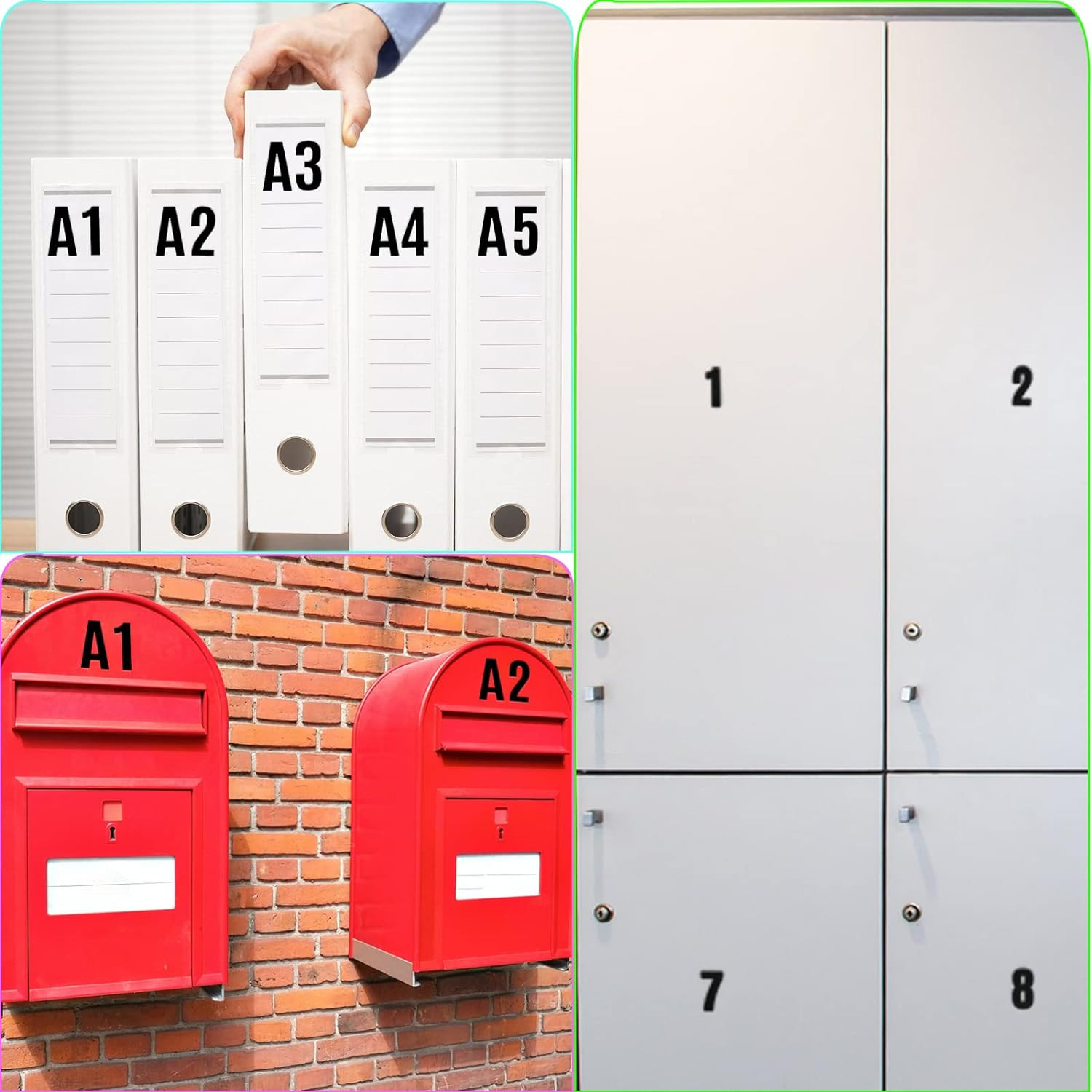 810 Piece 10 Sheet Letter Stickers – Self Adhesive Vinyl Waterproof Mailbox Numb