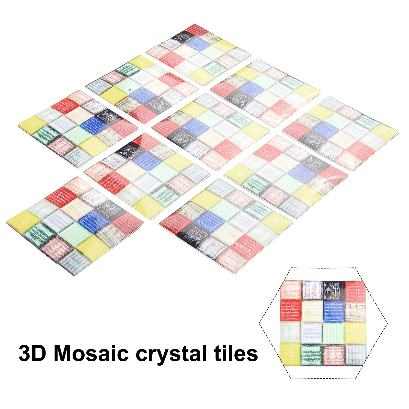 Flexible And Humidity Wall Stickers Oilproof For Kitchen Mosaic Wall Tiles 10pcs