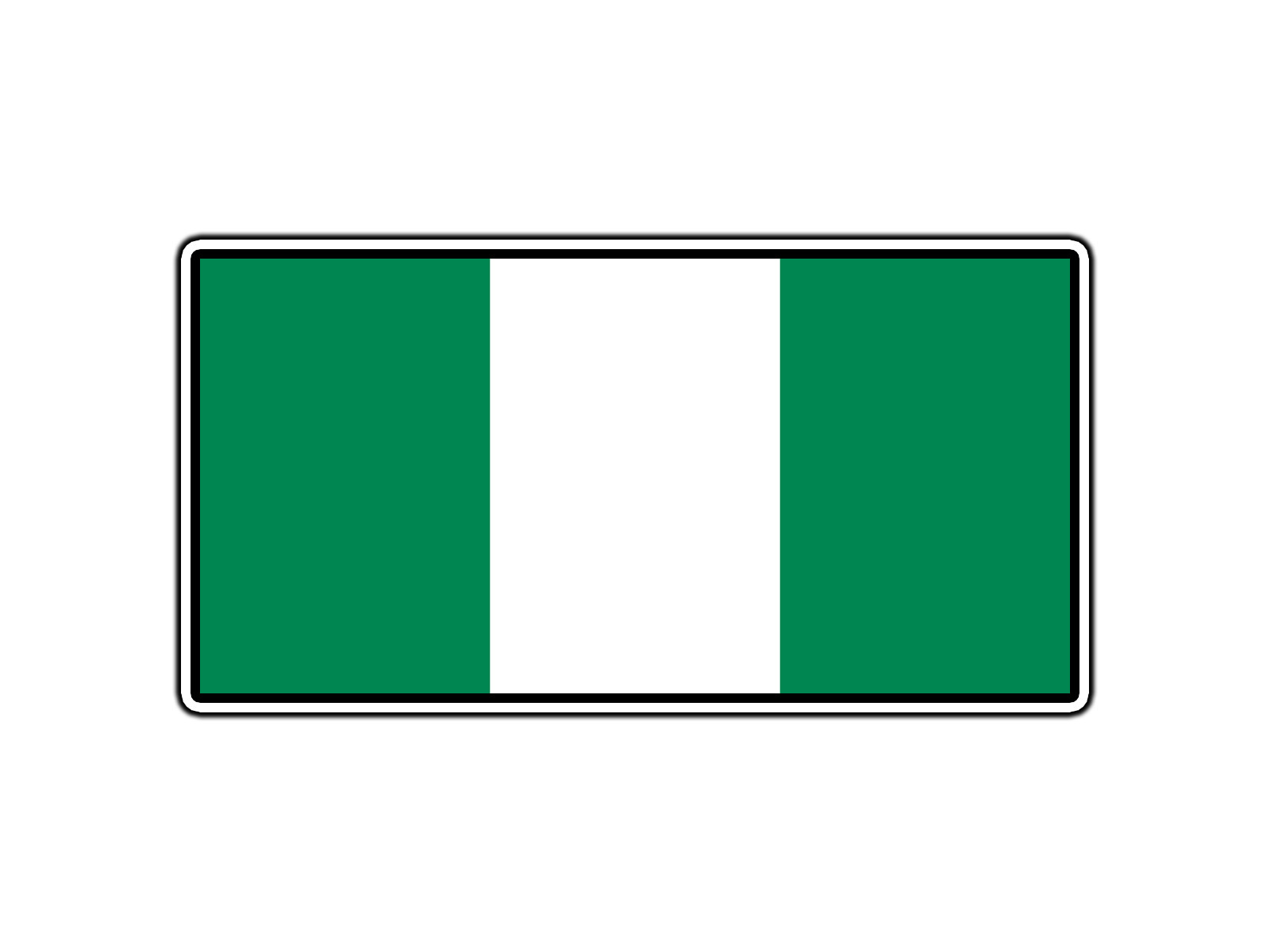 Nigeria Flag World Country Sticker Waterproof Vinyl Decal Die-Cut Car Laptop