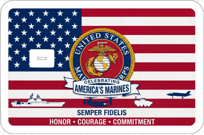 Military Veteran Credit Debit ATM Card Skin Sticker Army Marines Airforce Navy