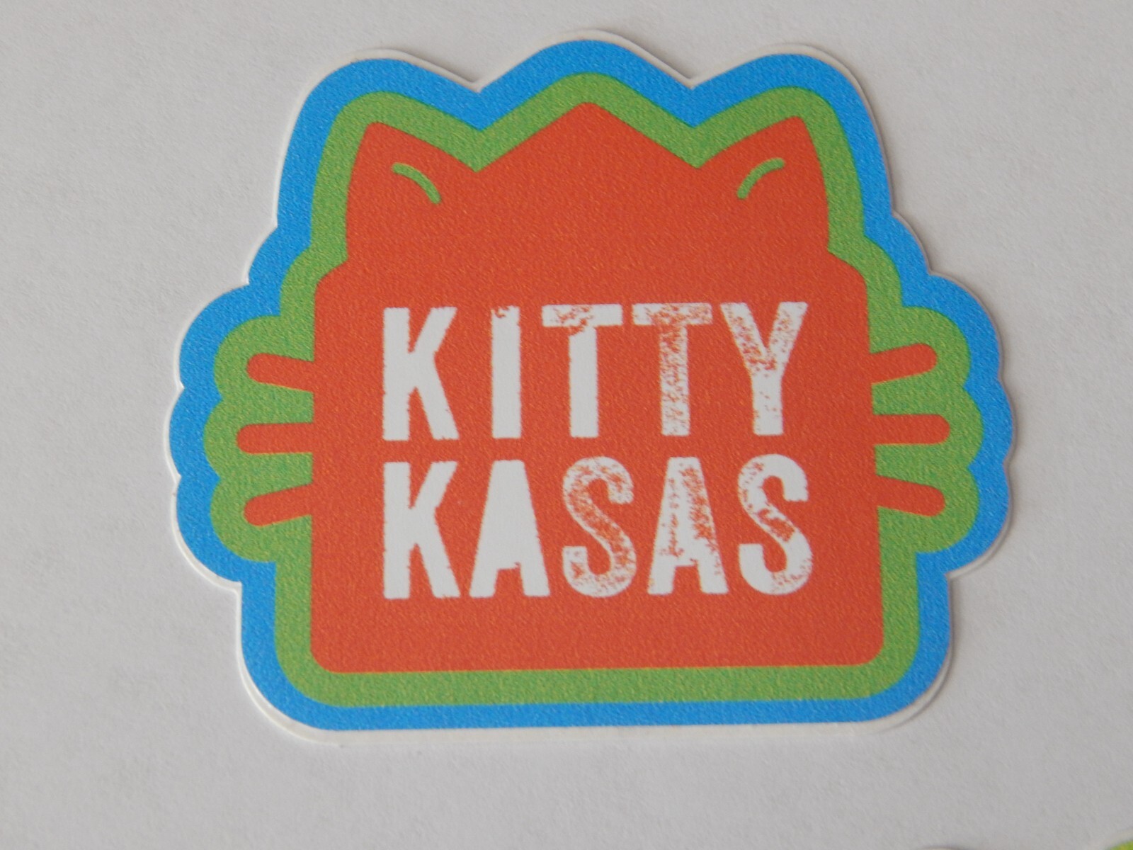 Kitty Kasas Cat Set of 3 Decal Stickers Multicolored Great Quality 2 inch NEW