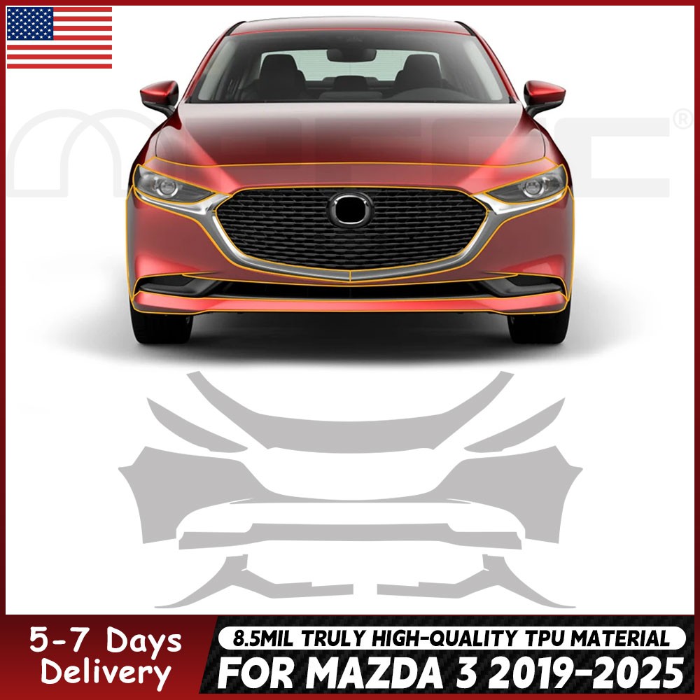 For Mazda 3 2019-2025 Paint Protection Film TPU PPF Pre-Cut Kit