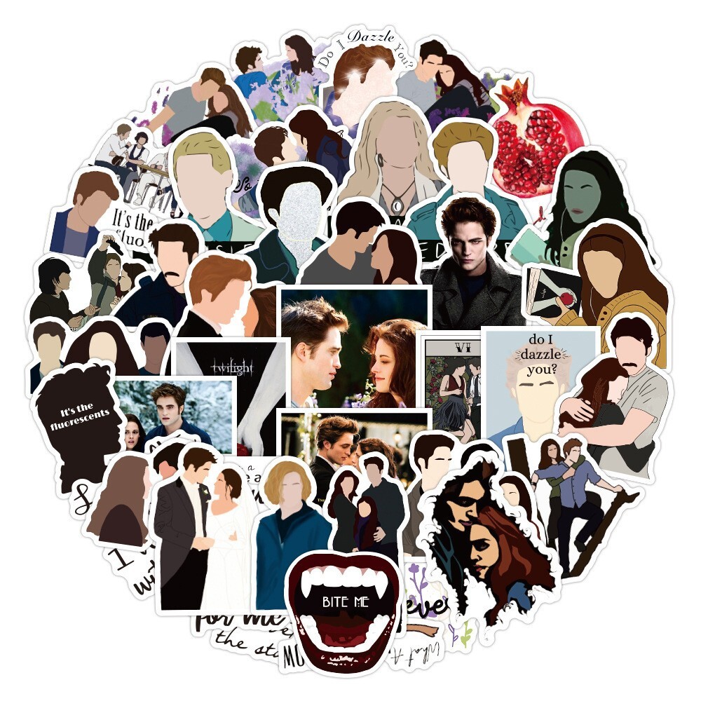 100Pcs Twilight Sticker for Kids Teens Girls Scrapbooking Water Bottles