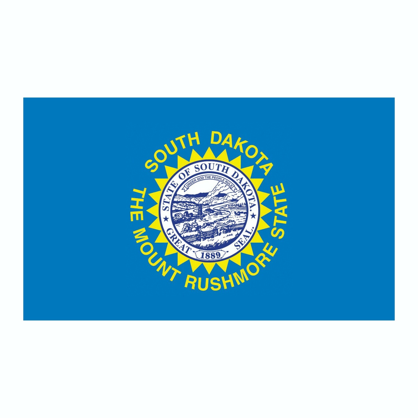 South Dakota State Flag Sticker, Decal, Bumper Sticker Vacation Sticker 3"x5"