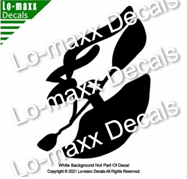 Whitewater Bunny Kayaker Kayaking Play Boating River Sports Die Cut Vinyl Decal