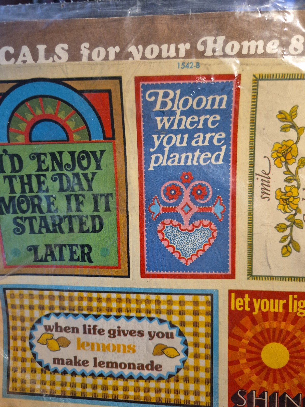 Vintage 1970's Decals Sayings Inspirational Religious Retro