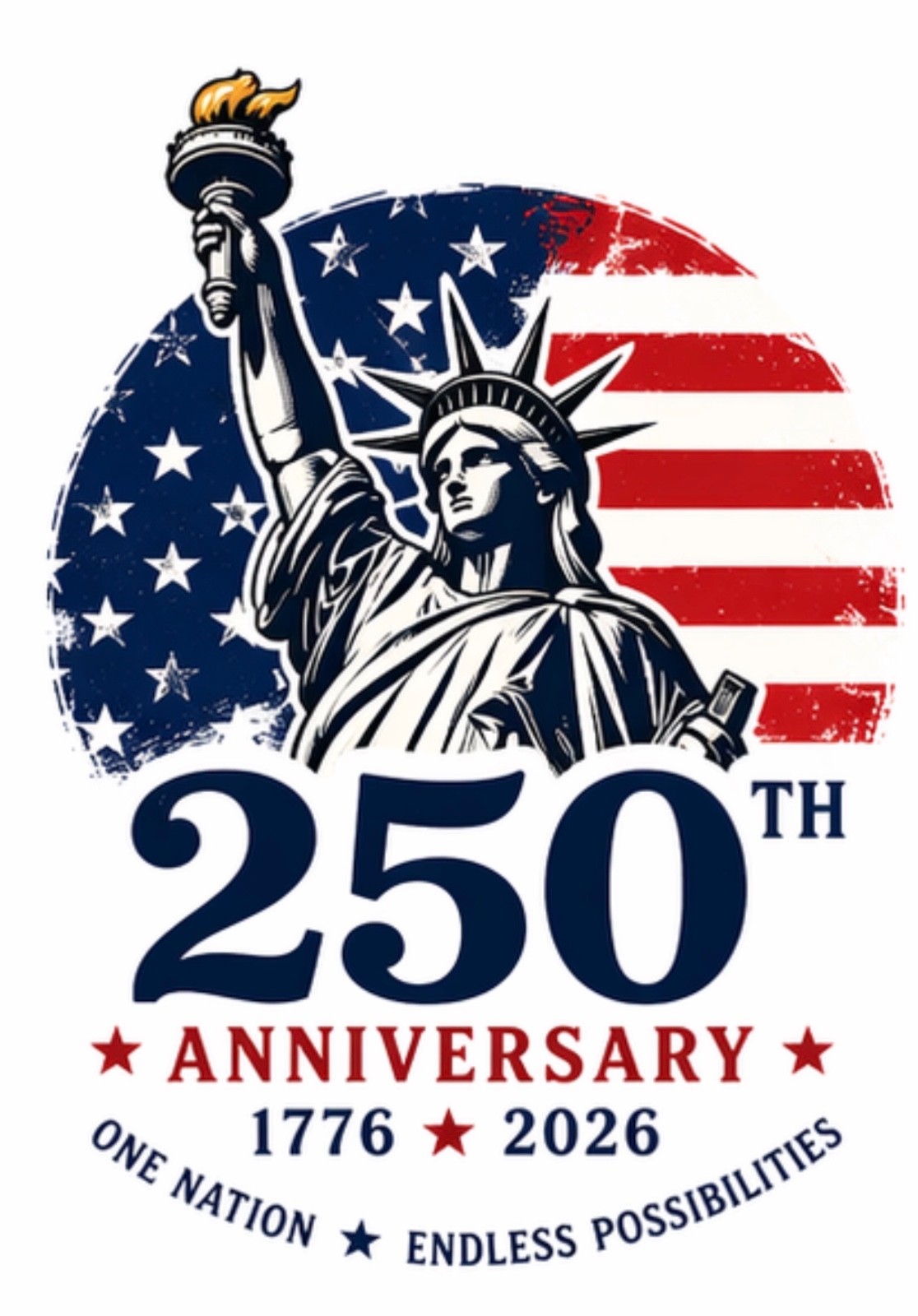 STICKER (BUY 2, GET 1 FREE) 250th America Statue of Liberty USA patriotic