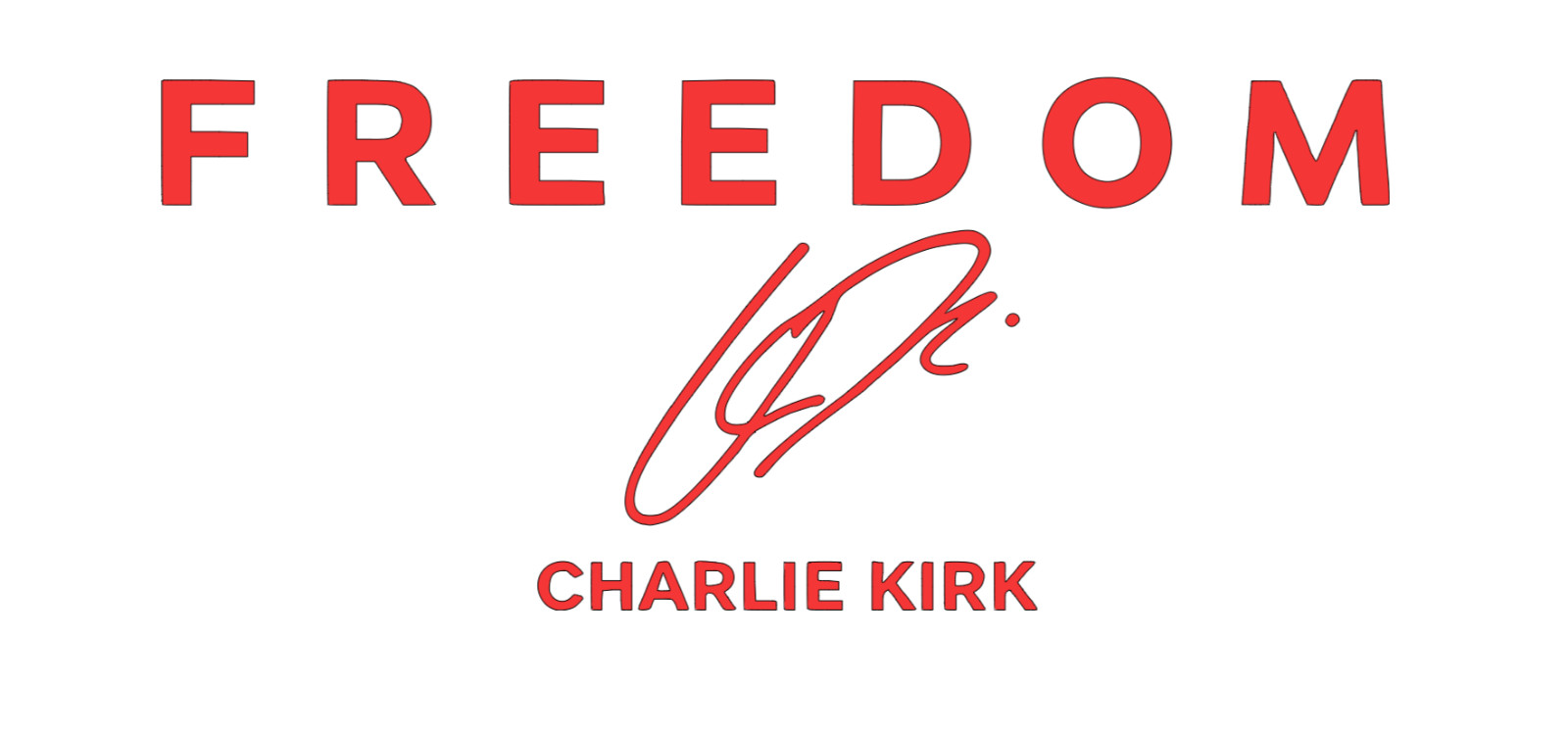Freedom Charlie Kirk Vinyl Window Decal Sticker Computer Truck Patriotic America