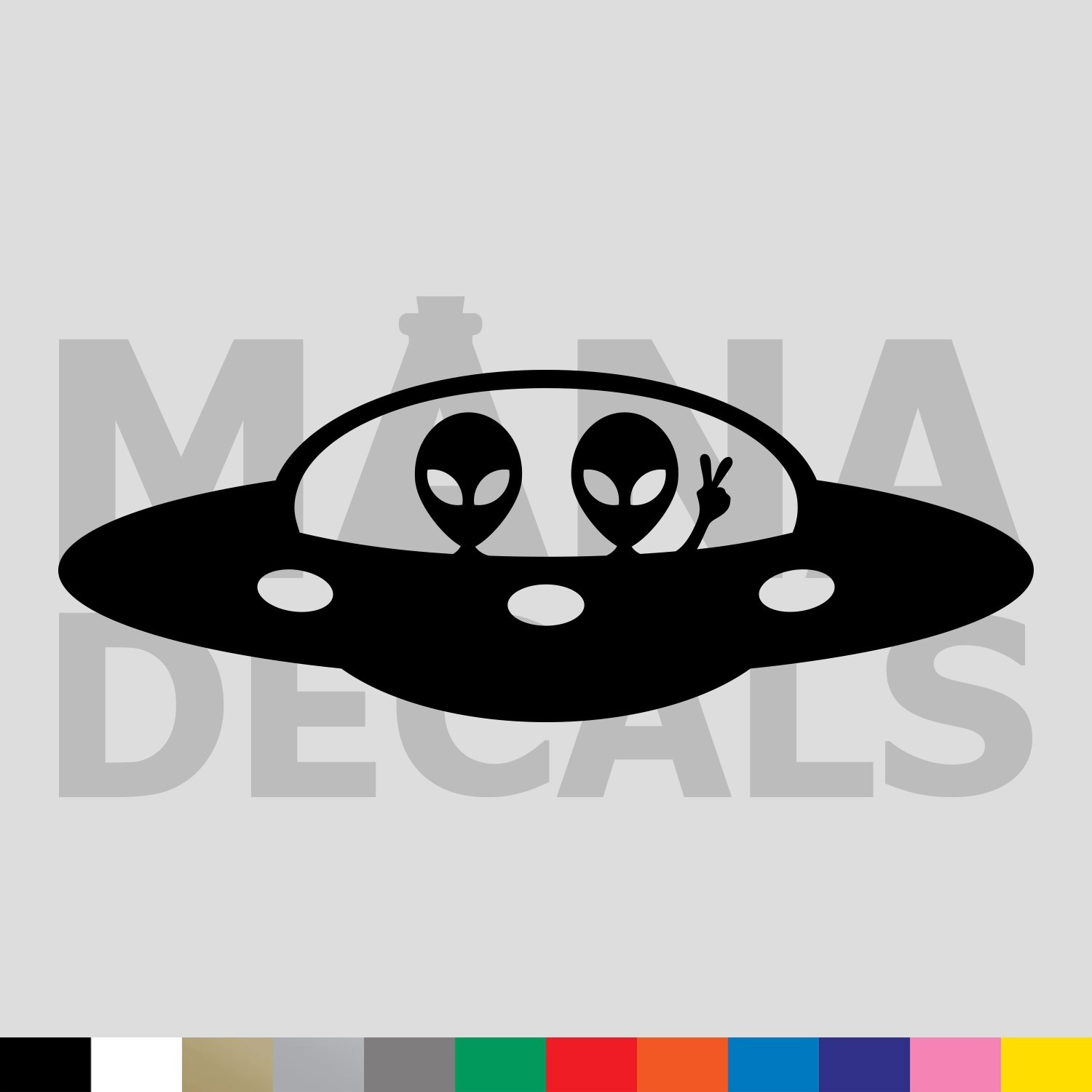 UFO Alien 2 Vinyl Die Cut Decal Sticker – ET Extraterrestrial Spaceship