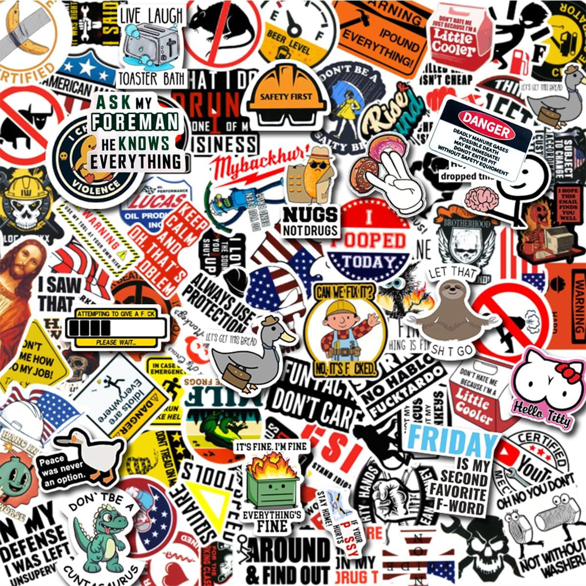 150Pcs Funny Stickers for Adults Prank Meme Hilarious Sticker Pack for Laptop
