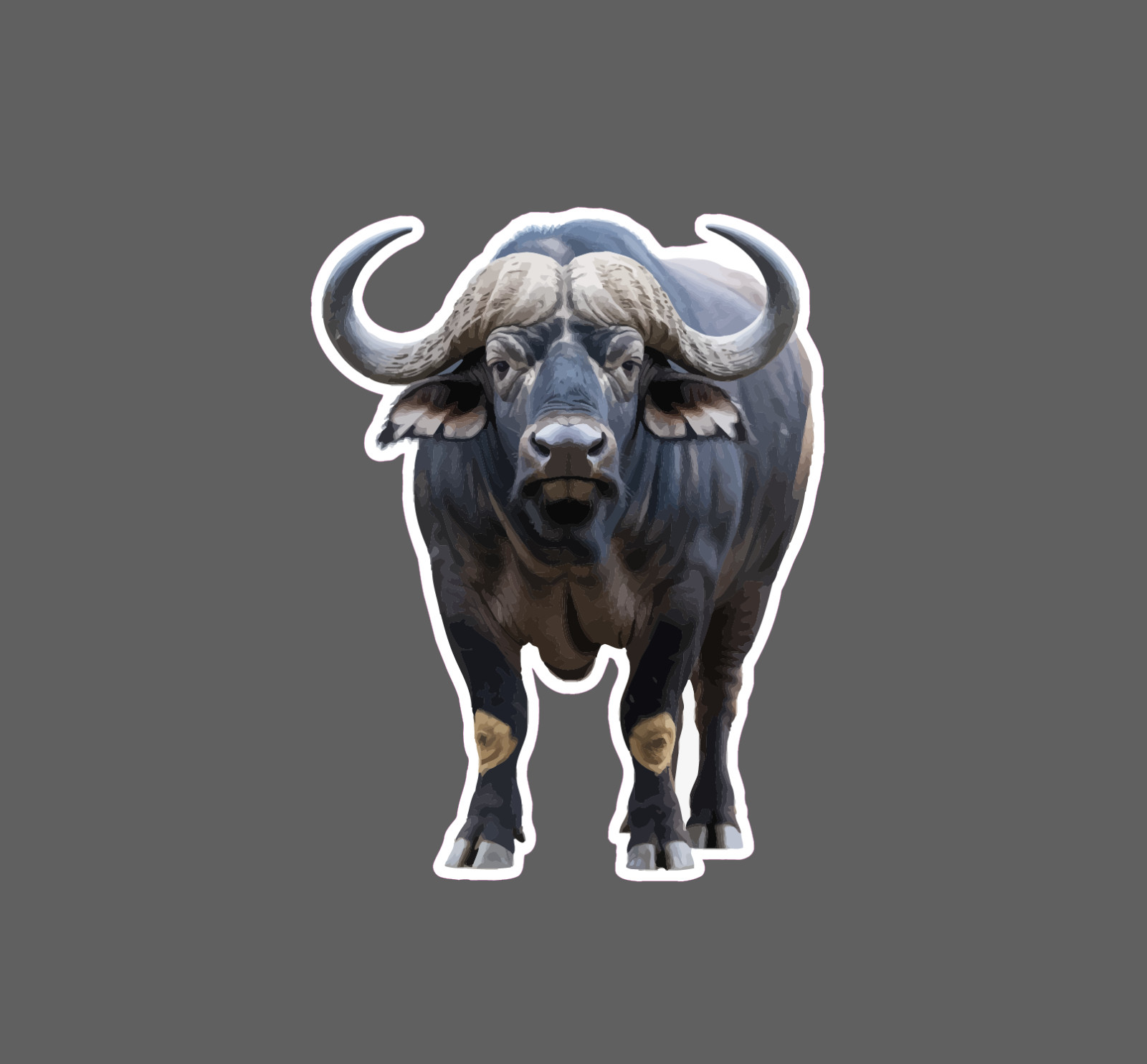 Cape Buffalo Sticker Waterproof Decal Animal Outdoor Wildlife Hunting Gift NEW
