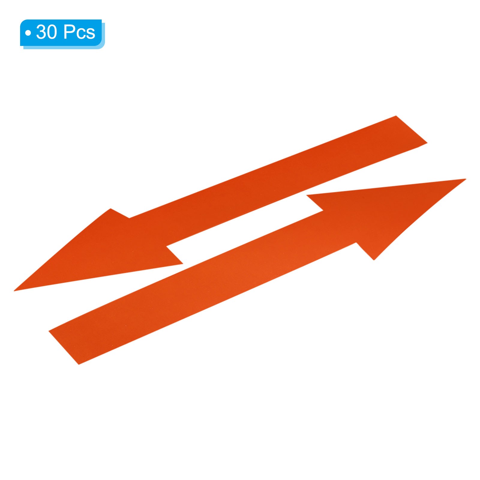 30Pcs 8"x2" Arrow Sticker Adhesive Large Arrow Sign Orange