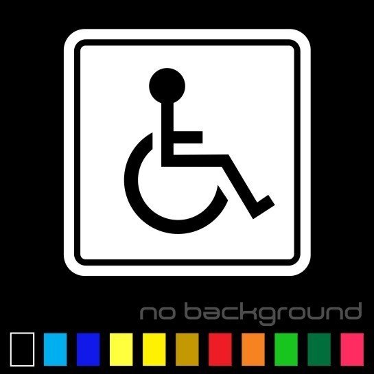 Handicap Sticker Vinyl Decal Die Cut – Wheelchair Disability Car Window Lift Van