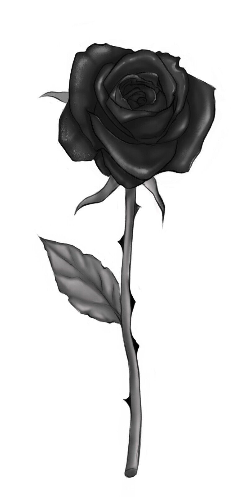 Black Rose Sticker Decal