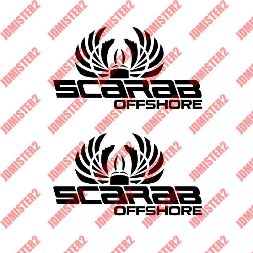SCARAB Off Shore Boat Decals Scarab Boat Graphics Die Cut Vinyl Decal Stickers
