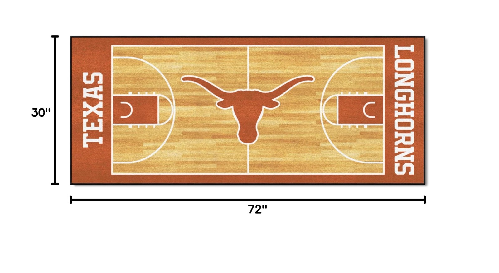 FANMATS NCAA Unisex-Adult Modern Texas Longhorns 2'6" x 6' (Rectangular)