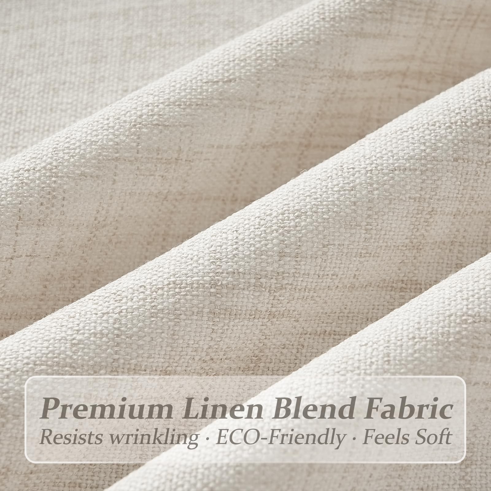 Pleated Birch 92 Inch Curtains for Living Room 2 Panels Set, Memory Shape Thi…