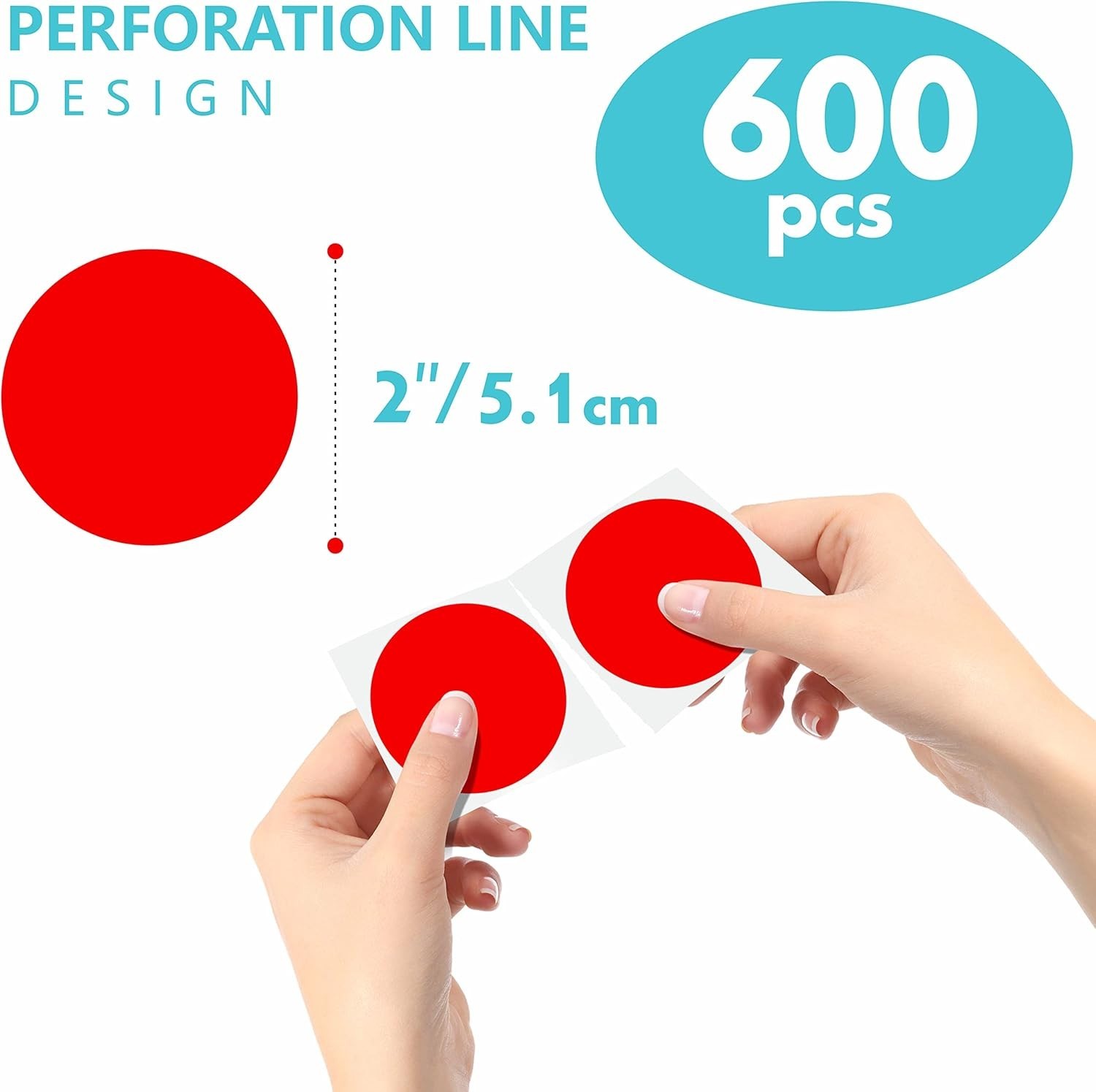 Quality 600 PCS Red Coding Dots – Perfect for Office & Home Organization