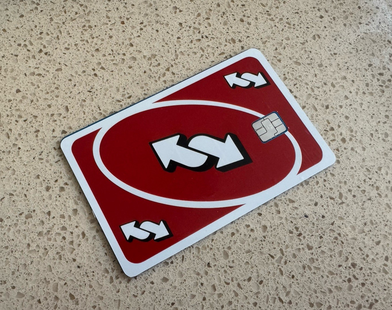 Red Reverse/Draw 4 Card Credit Card SMART Sticker Skin Decal – debit card Wrap