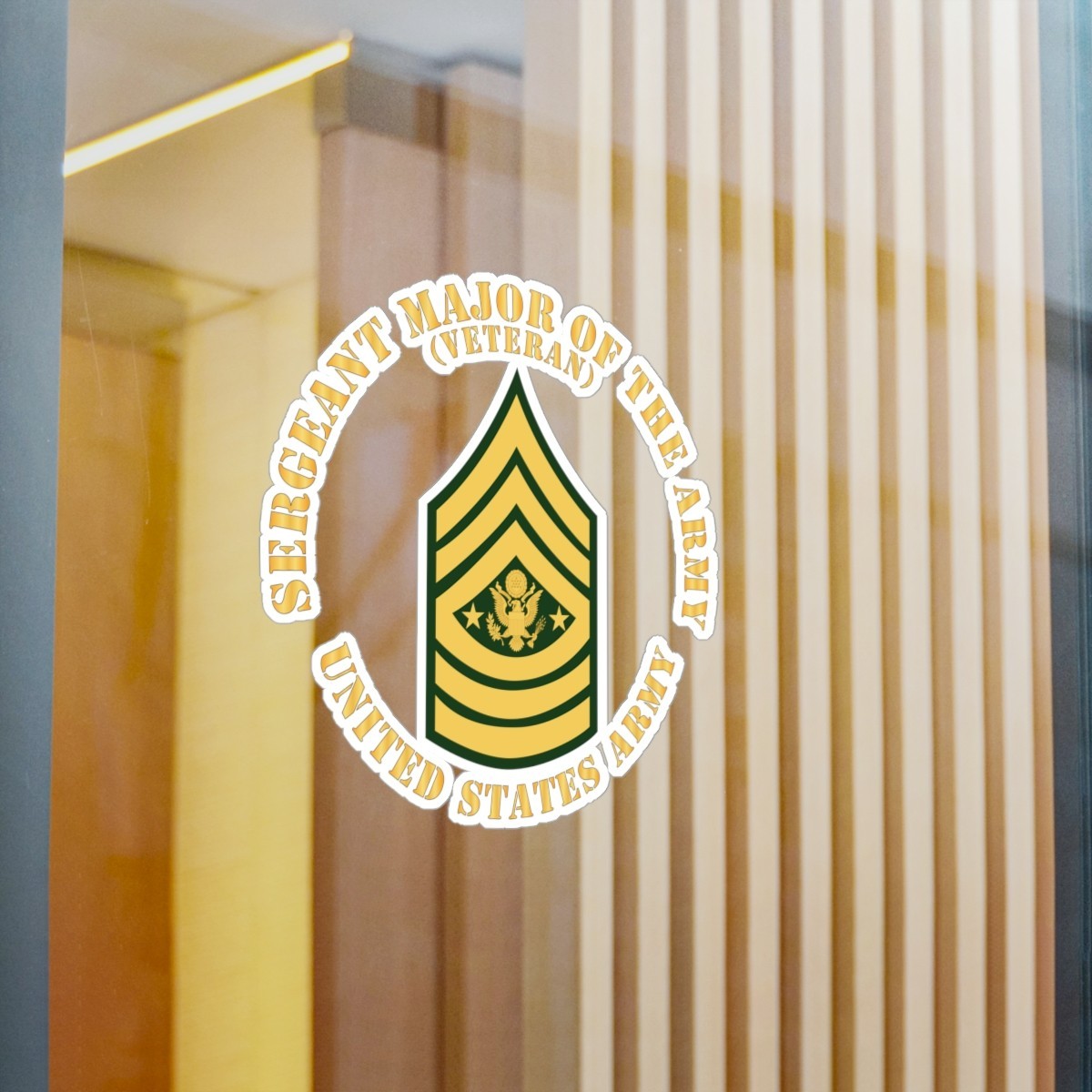 Kiss-Cut Vinyl Decals – Army – Sergeant Major of the Army – SMA – Veteran – Flat