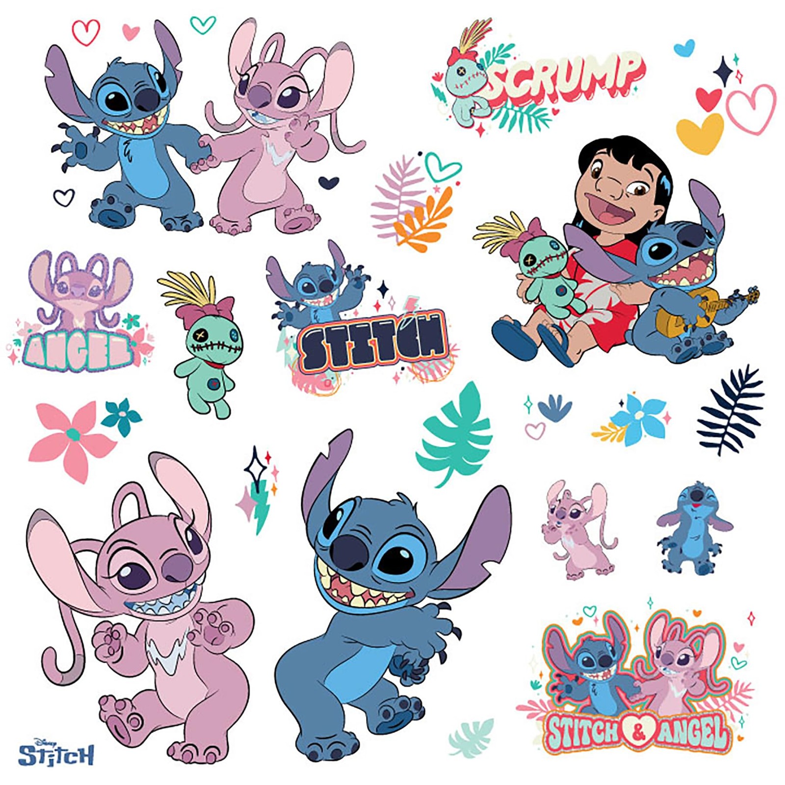Disney Lilo and Stitch Stitch and Angel Wall Decals by , RMK5585SCS
