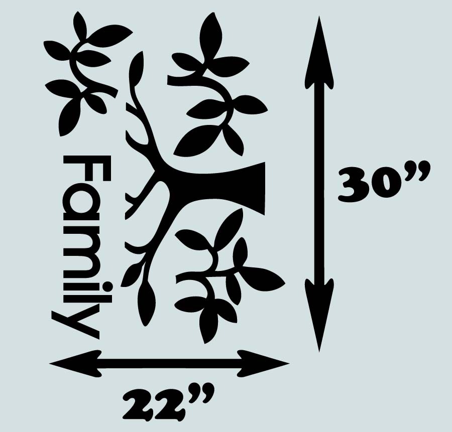 Family Tree Vinyl Wall Sticker Decal (C)