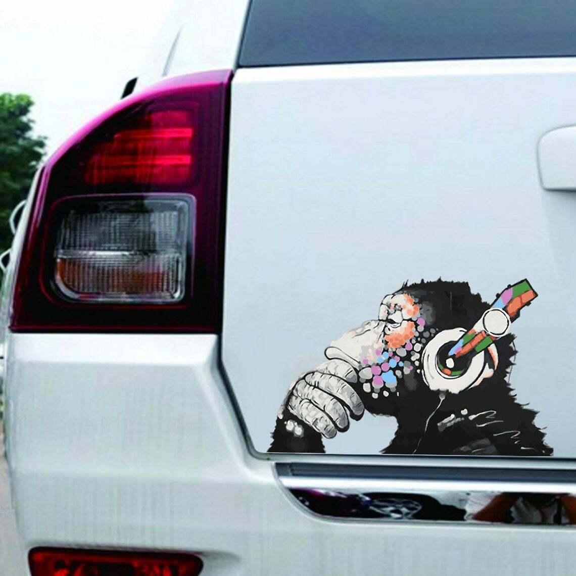 Graffiti Monkey Decal, Monkey Wall Sticker, Monkey Print Monkey Wall Art