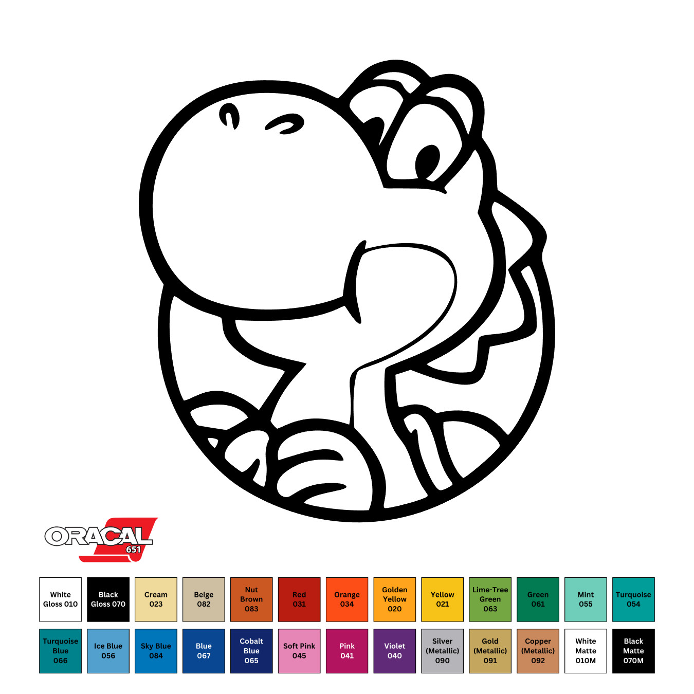 Nintendo Yoshi Die-Cut Permanent Sticker Decal Oracal 651 3.5" CHOOSE COLOR