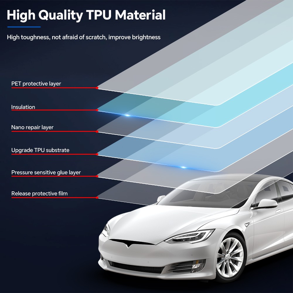 For Tesla Model S 2016-2020 PreCut Paint Protection Film Clear Bra PPF Kit