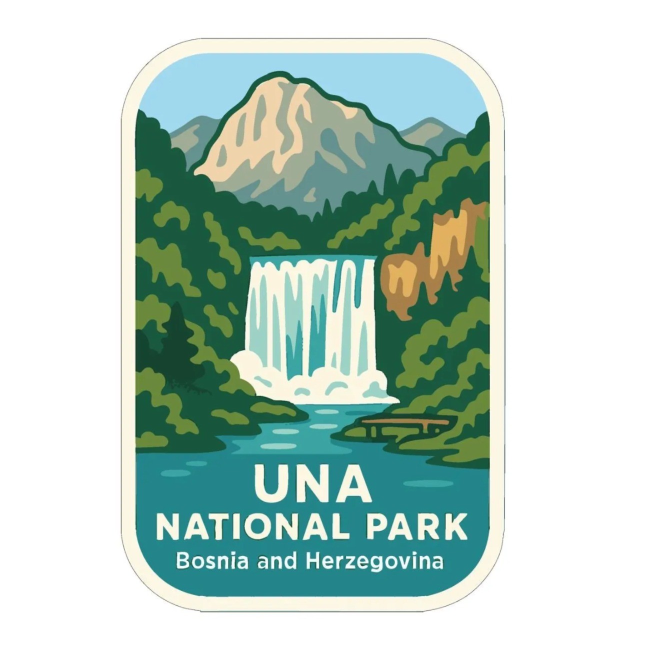 Una Bosnia and Herzegovina Iron On Heat Transfer Vinyl HTV World National Parks