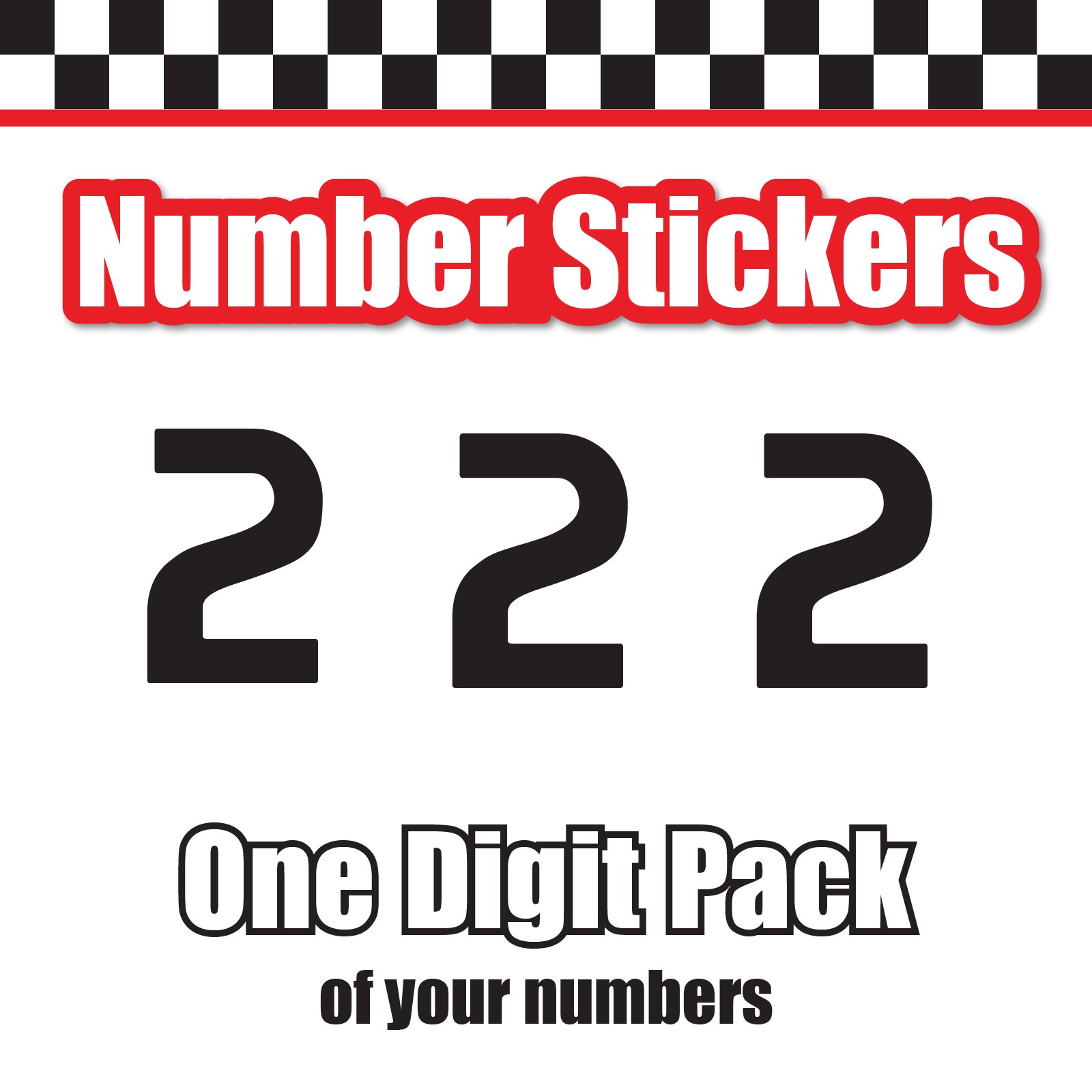3x 3 Digit Custom Single Number Stickers Decal Locker Door Mailbox Prototype