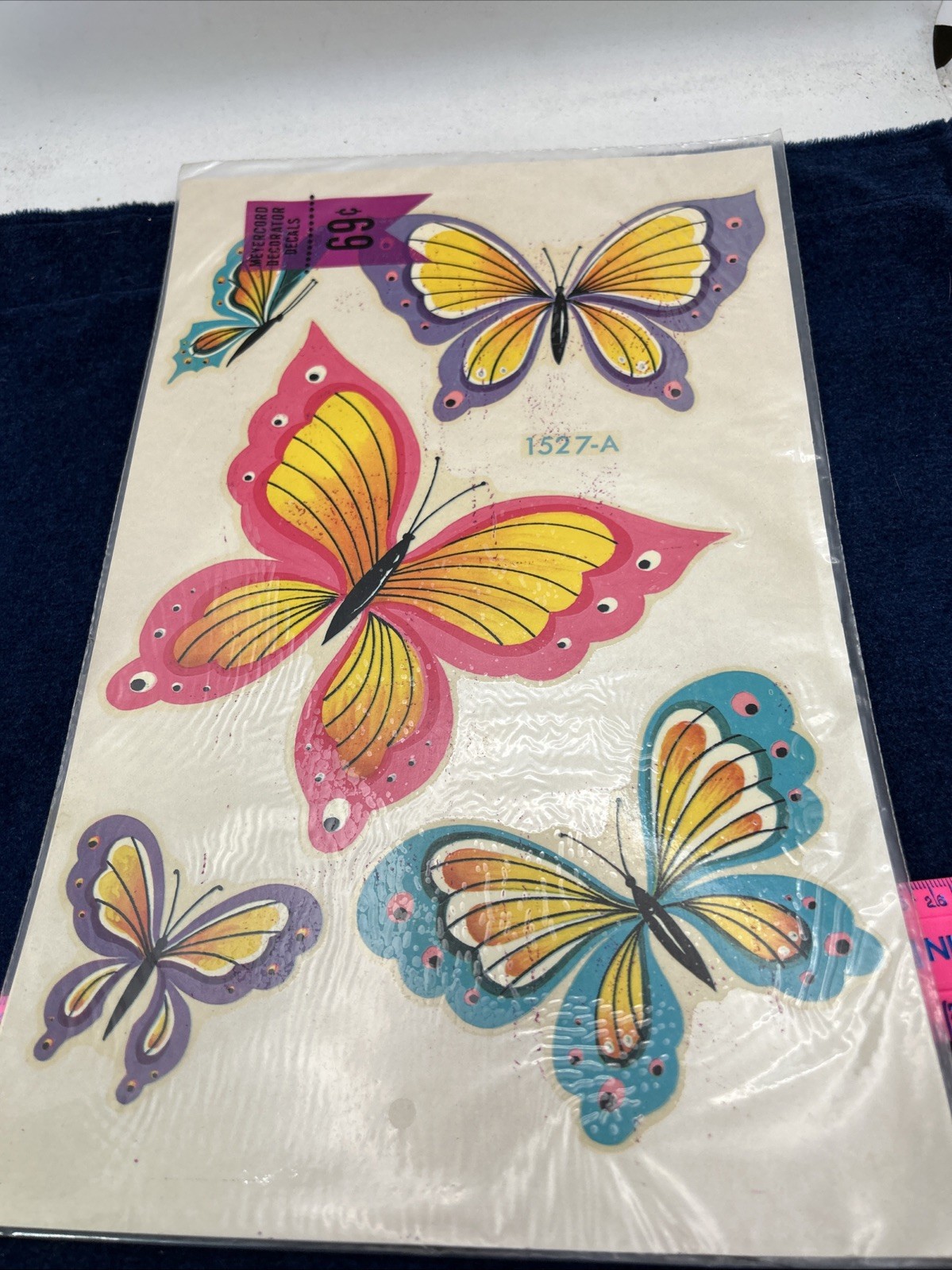 Vintage Meyercord Decals Retro Butterflies Botanical Craft Transfer