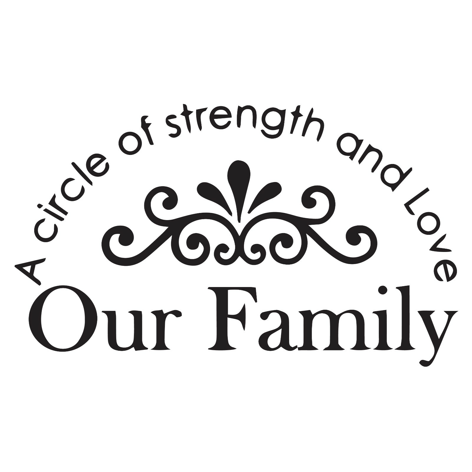 Wall Decal Family Home Motivational Phrase Interior Vinyl Decor Black gz544