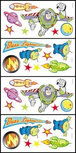 Toy Story Buzz Lightyear Self Stick Wall Decals 4 Sheets Room Decor Disney Home